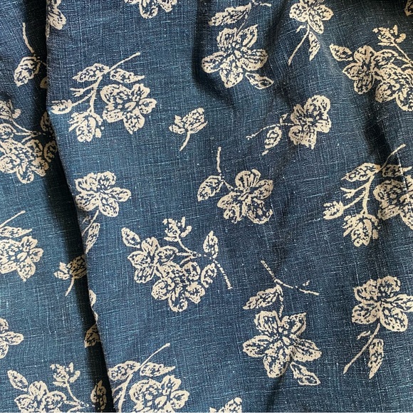 Floral Hawaiian Vintage LL Bean Linen Button Down Top Shirt 6 - Picture 5 of 5